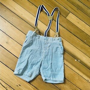 H&M Stripe Shorts with Suspenders